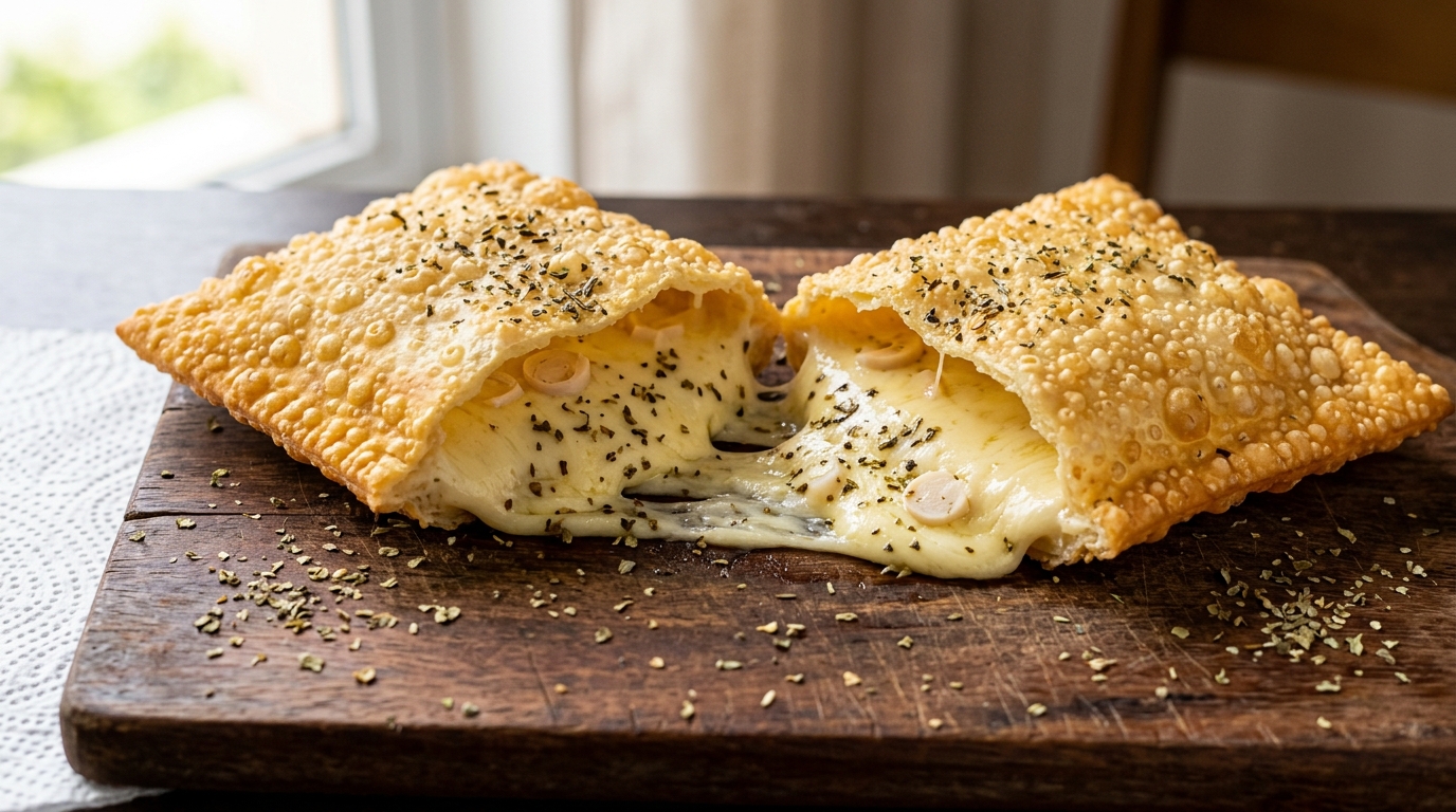 Pastel de palmito, queijo e orégano da Sabor Brasileiro